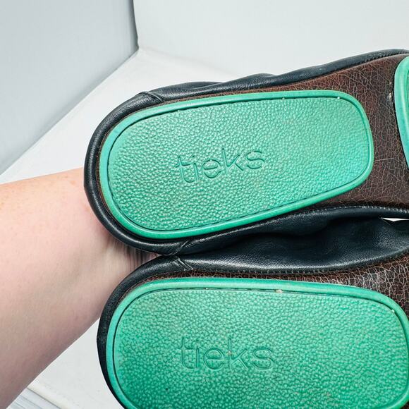 Tieks By Gavrieli Womens Leather black Ballet Flats Matte Black Shoes Slip Ons - Picture 14 of 16